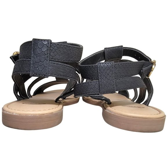 Dr. Scholl's Women’s Black Encore Gladiator Ankle Strap Sandals in Black Size 8 - Picture 4 of 8